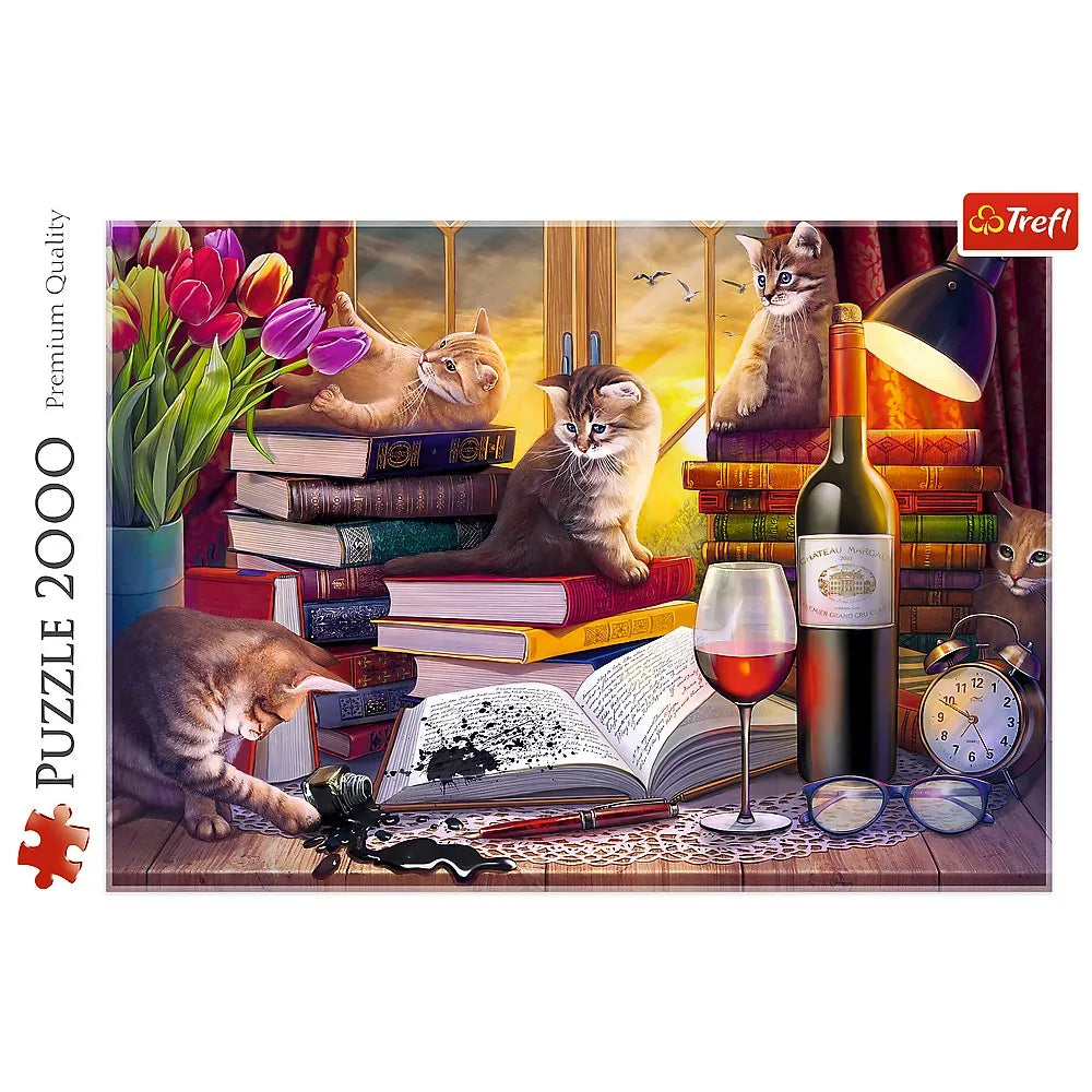 PUZZLE TREFL 2000 NOAPTEA PISICILOR , TREFL 2000P