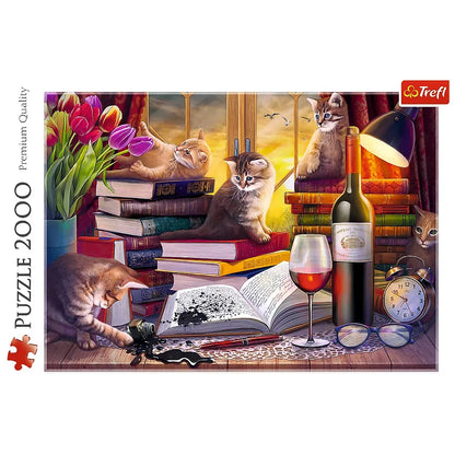 PUZZLE TREFL 2000 NOAPTEA PISICILOR , TREFL 2000P