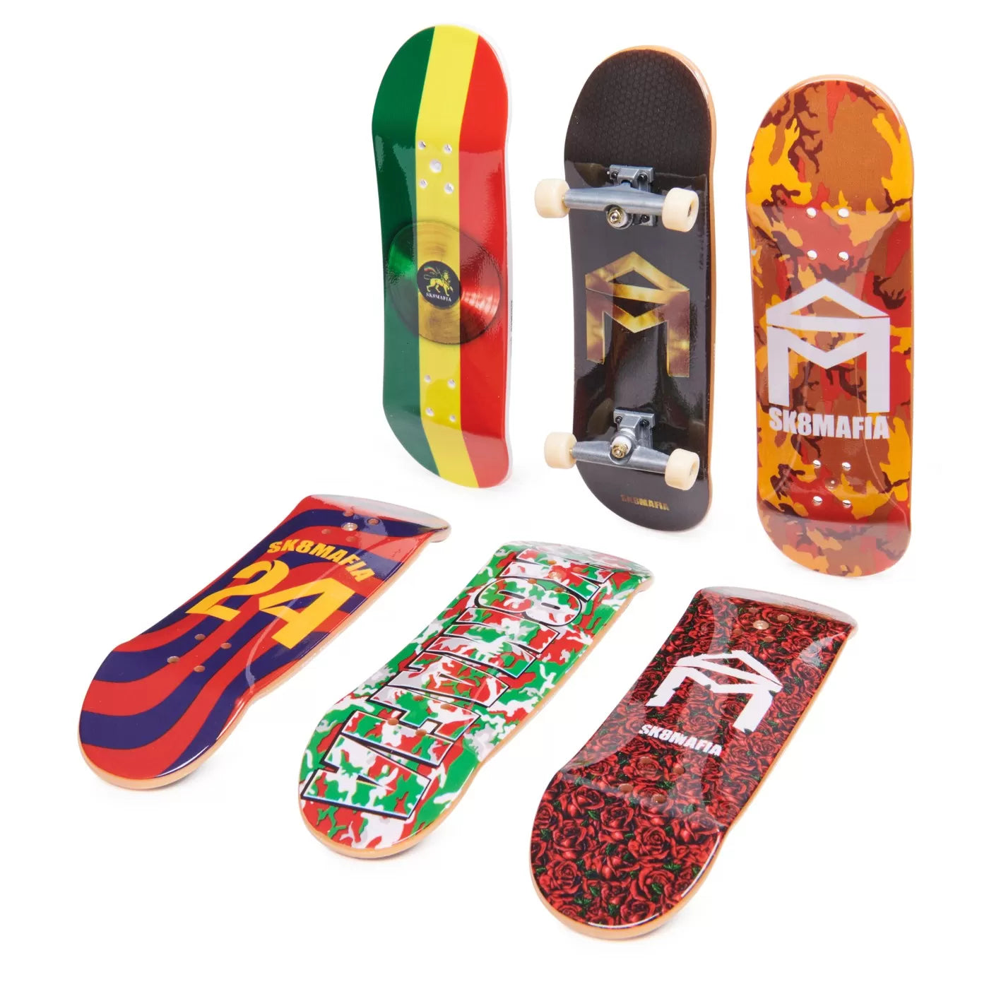 TECH DECK PACHET 6 PIESE CU ACCESORII FINGERBOARD SK8MAFIA, TECH DECK