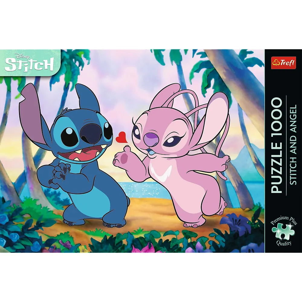 PUZZLE TREFL 1000 PREMIUM PLUS DISNEY LILO SI STITCH ANGEL SI STITCH LA PLIMBARE, TREFL 1000P