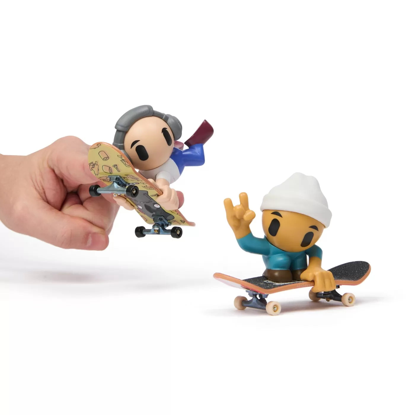 TECH DECK SK8 CREW PACHET 2 SETURI PLITA SI FIGURINA 9.6CM CASCA ALBA SI CASTI GRI, TECH DECK
