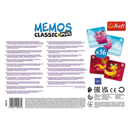 JOC MEMOS CLASSIC PLUS DRAGUTII MONSTRI, TREFL JOCURI