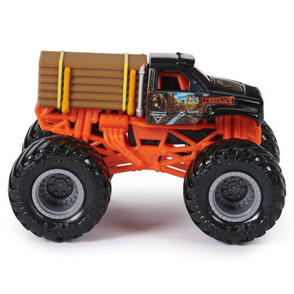 MONSTER JAM SET 2 MASINUTE METALICE LUMBERJACK SI AXE SCARA 1:64, MONSTER JAM