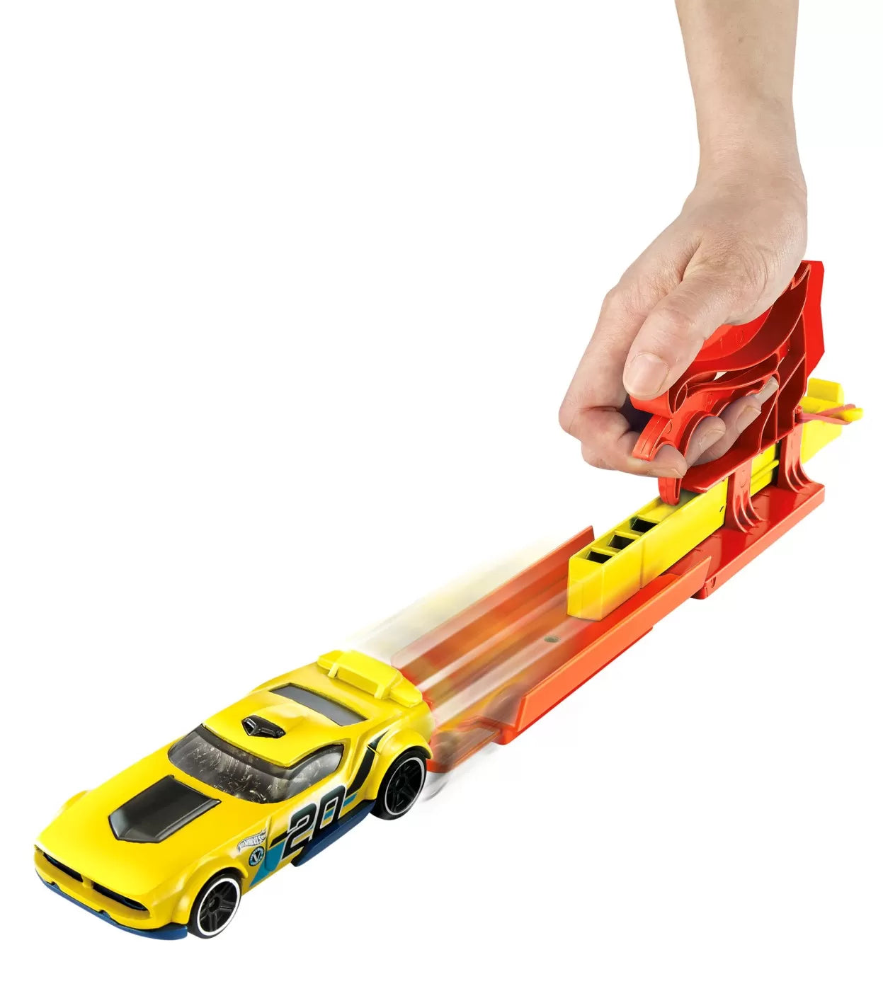 HOT WHEELS SET LANSATOR PORTABIL ROSU SI MASINUTA, HOT WHEELS - VEHICULE