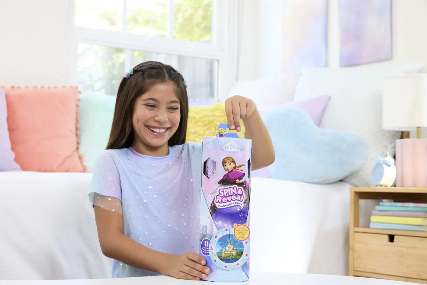 DISNEY FROZEN SPIN AND REVEAL PAPUSA ANNA CU EVANTAI, DISNEY FROZEN