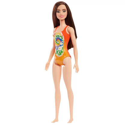PAPUSA BARBIE SATENA CU COSTUM DE BAIE PORTOCALIU, BARBIE - I CAN BE