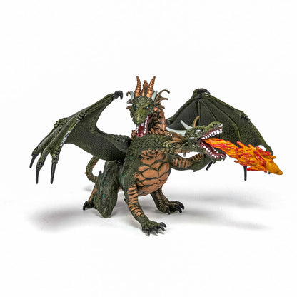 PAPO FIGURINA DRAGON CU 2 CAPETE, PERSONAJE MEDIEVALE FANTASTICE