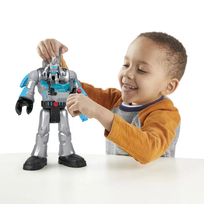 FISHER PRICE IMAGINEXT DC SUPER FRIENDS ROBOT BATMAN IN COSTUM GRI 30CM, FISHER PRICE - DC SUPER FRIENDS
