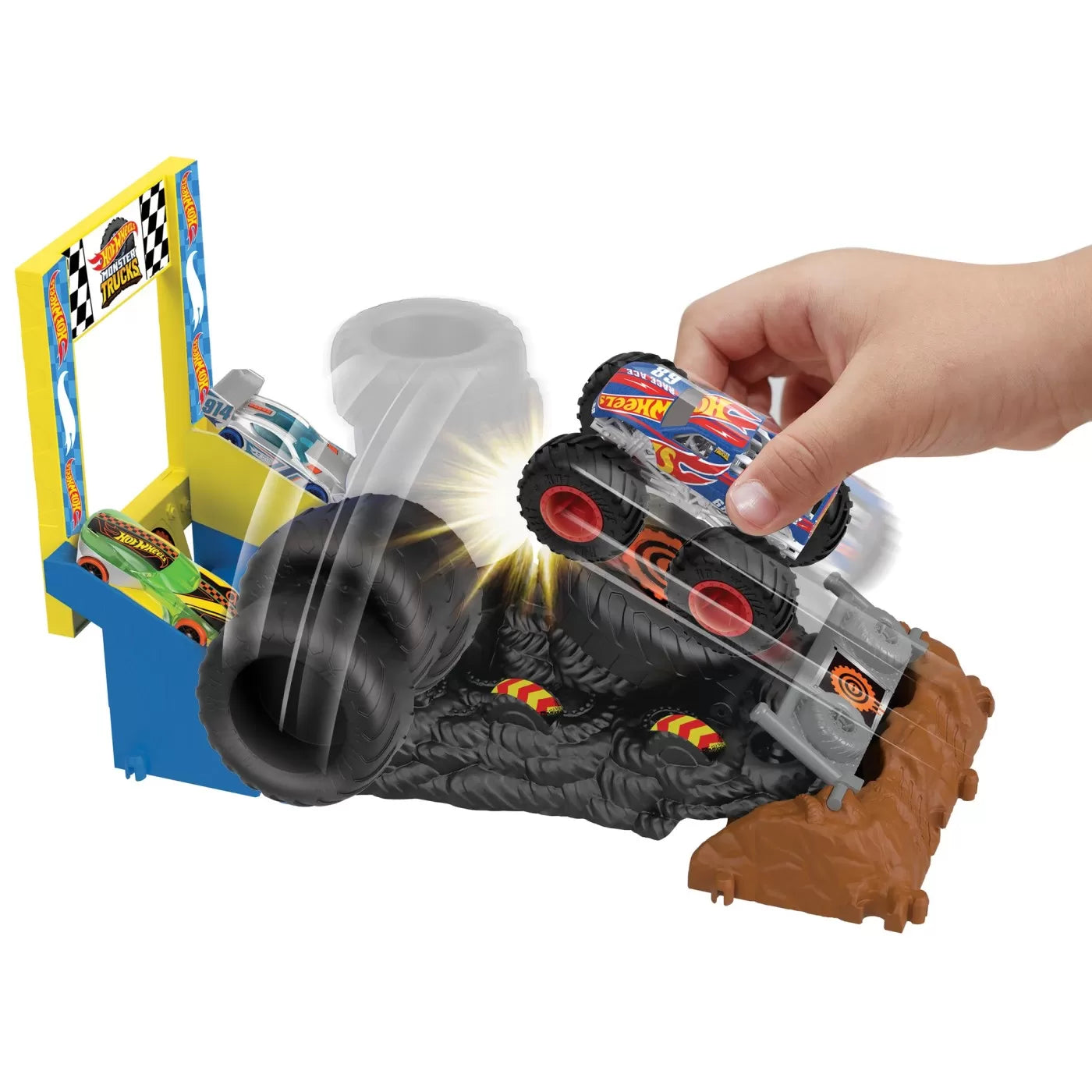 HOT WHEELS MONSTER TRUCKS ENTRY CHALLENGE ARENA SMASHERS PROVOCAREA SMASH RACE, HOT WHEELS - MONSTER TRUCK