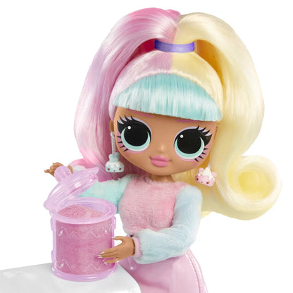 L.O.L. SURPRISE! OMG SWEET NAILS CANDYLICIOUS SPRINKLES SHOP SET PAPUSA CU ACCESORII, LOL SURPRISE