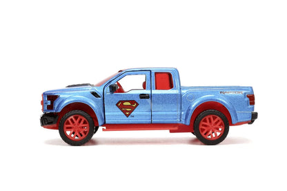 JADA DC SET FIGURINA METALICA SUPERMAN SI MASINUTA 2017 FORD F 150 RAPTOR SCARA 1:32, JADATOYS