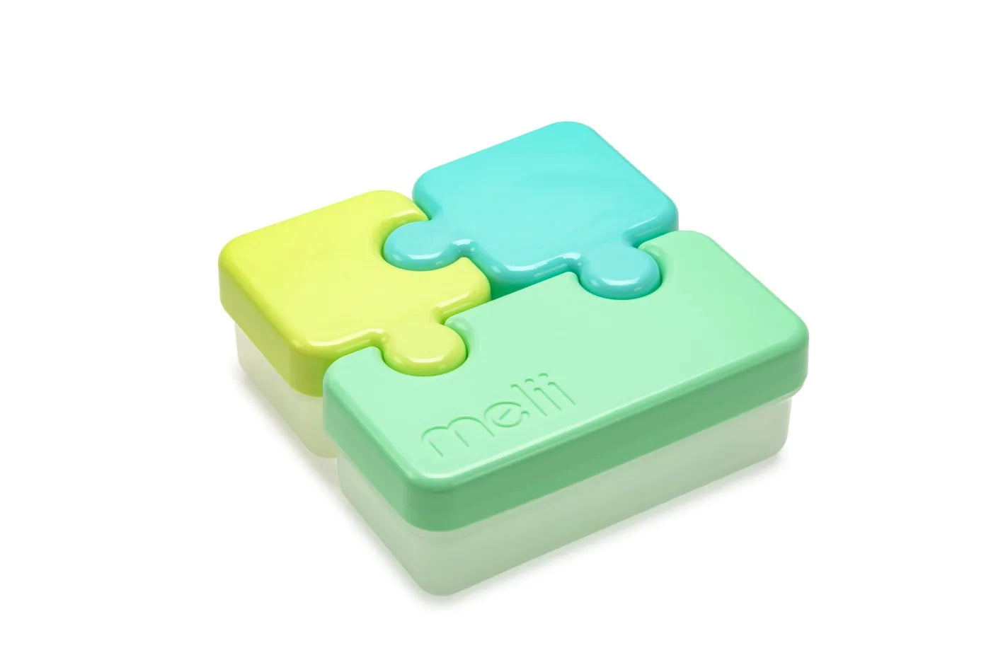 RECIPIENT HRANA BEBE MODEL PUZZLE, MELII, ALBASTRU&VERDE, MELII