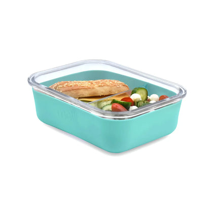 RECIPIENT STICLA 740 ML CU HUSA ANTIDERAPANTA SILICON MELII BLUE, MELII