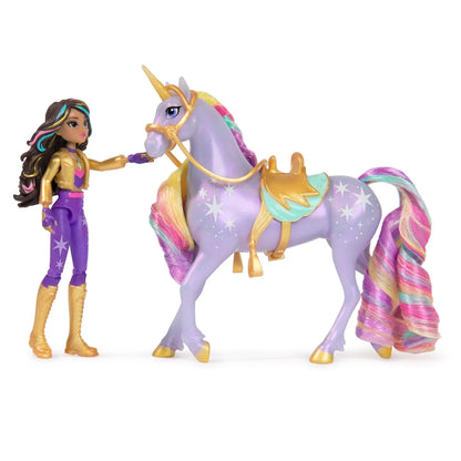 UNICORN ACADEMY SET SOPHIA SI WILDSTAR CU ACCESORII DE CALARIE, UNICORN ACADEMY