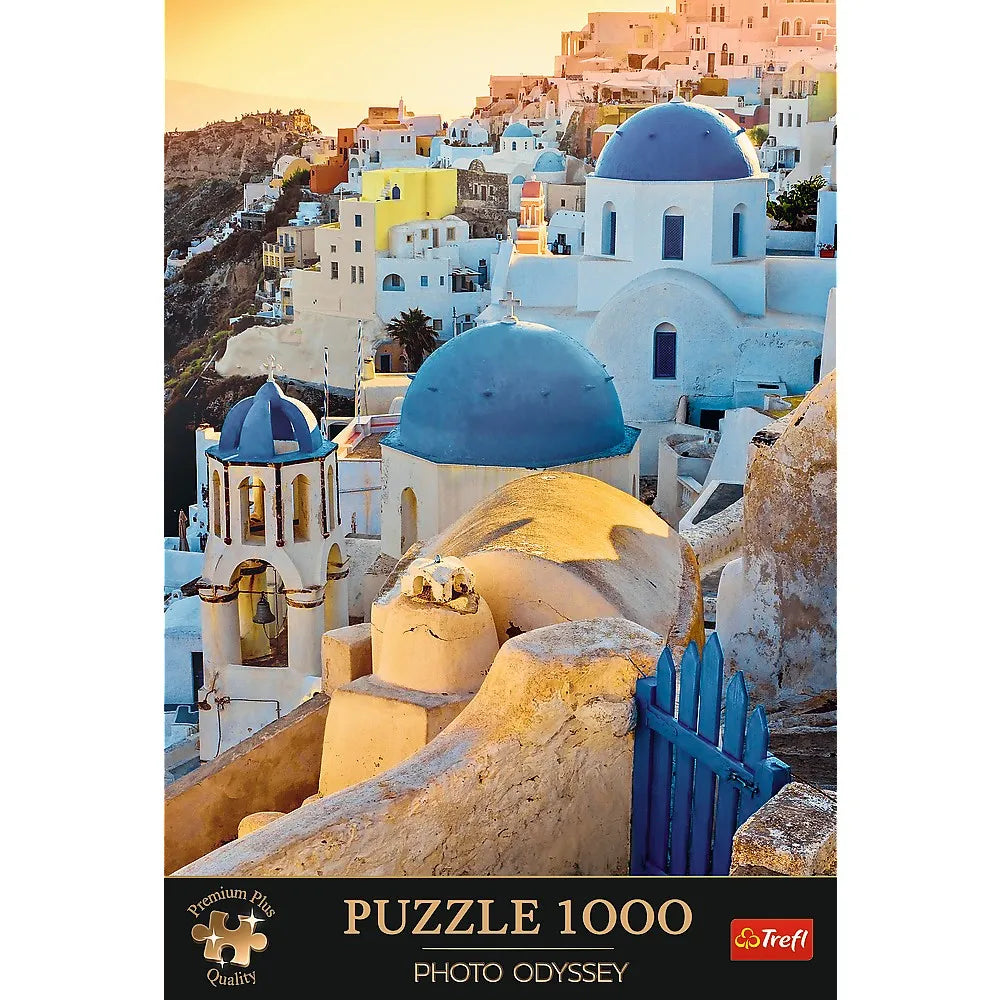 PUZZLE TREFL 1000 PREMIUM PLUS PHOTO ODYSSEY SANTORINI, TREFL 1000P