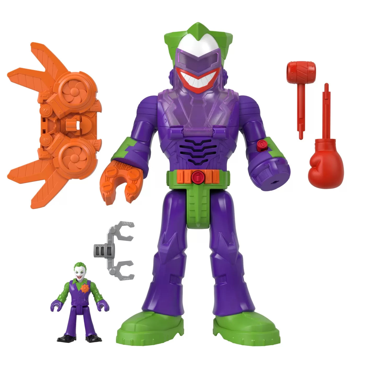 FISHER PRICE IMAGINEXT DC SUPER FRIENDS ROBOT JOKER 30CM, FISHER PRICE - DC SUPER FRIENDS