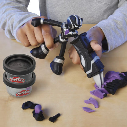 PLAY-DOH MARVEL FIGURINA FLEXIBILA CU ACCESORII BLACK PANTHER 10CM	, PLAY-DOH