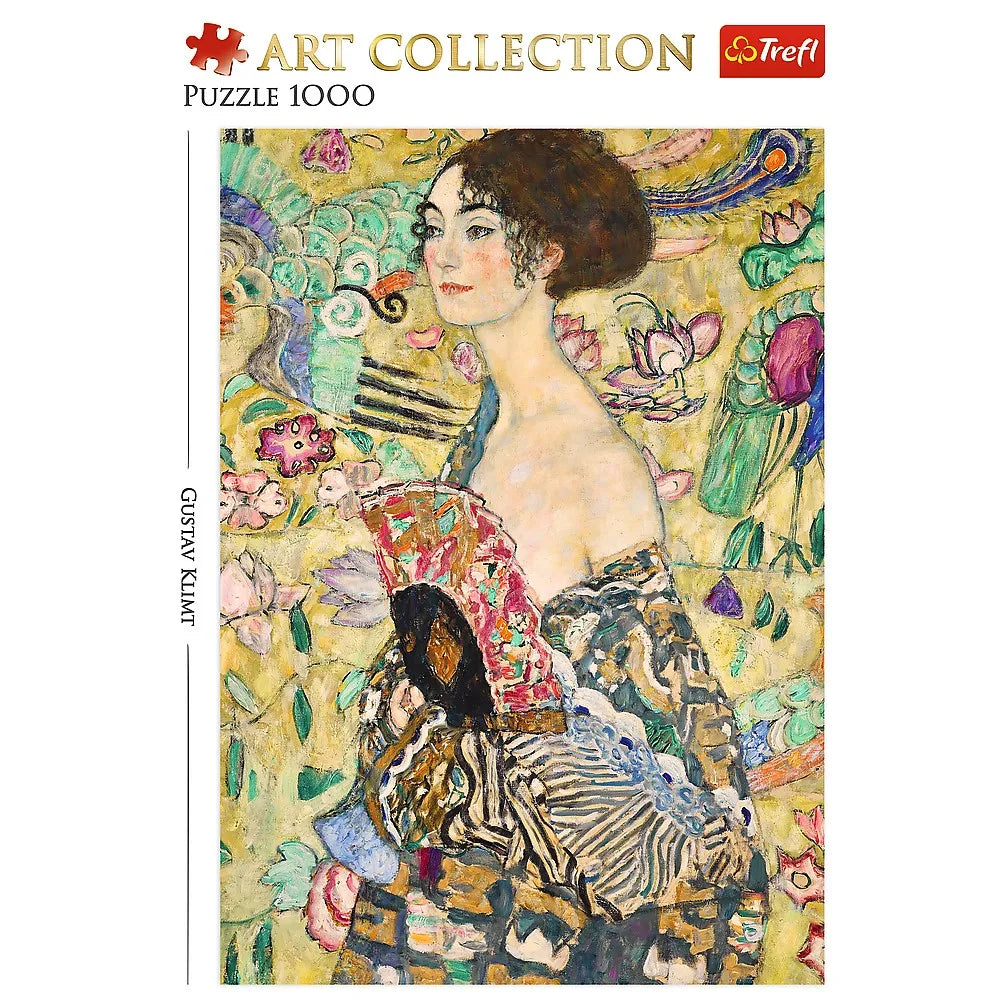 PUZZLE TREFL 1000 ART COLLECTION GUSTAV KLIMT DOAMNA CU EVANTAI, TREFL 1000P