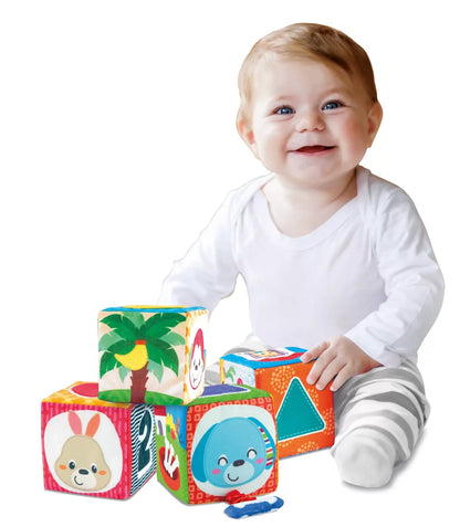 WINFUN SET 4 CUBURI STIVUIBILE DIN MATERIAL TEXTIL, WINFUN