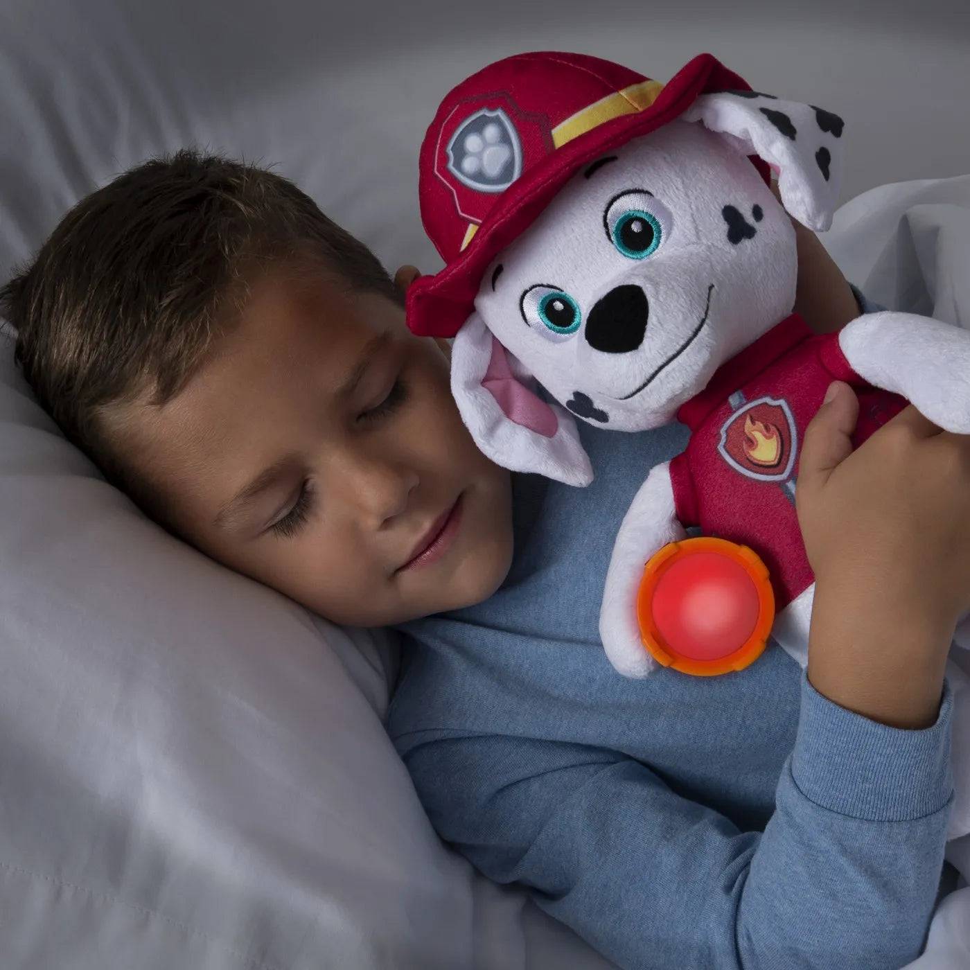 PATRULA CATELUSILOR PLUS SNUGGLE UP MARSHALL CU BURTICA LUMINOASA, PLUSURI