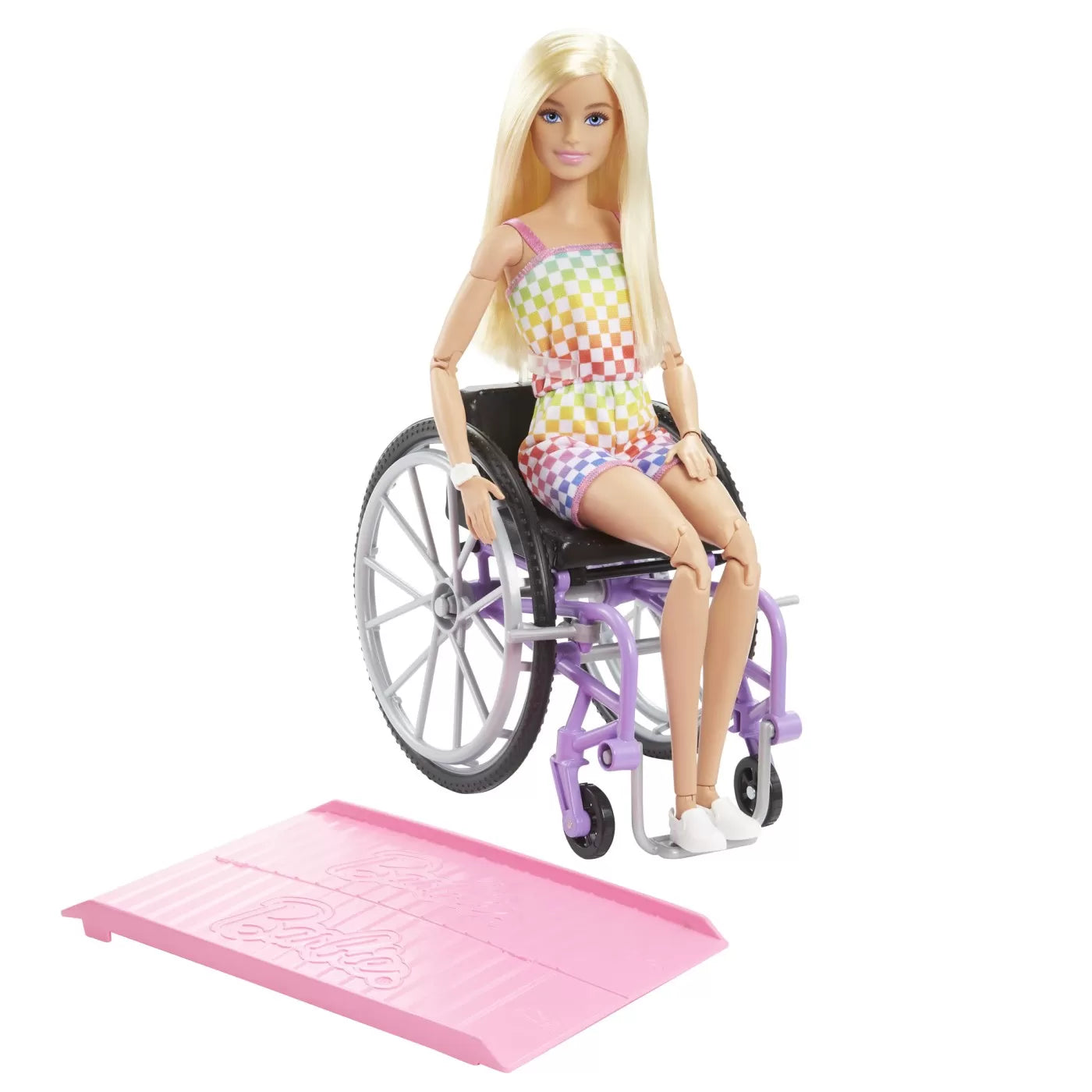 BARBIE PAPUSA BARBIE BLONDA IN SCAUN CU ROTILE, BARBIE - FASHIONISTAS