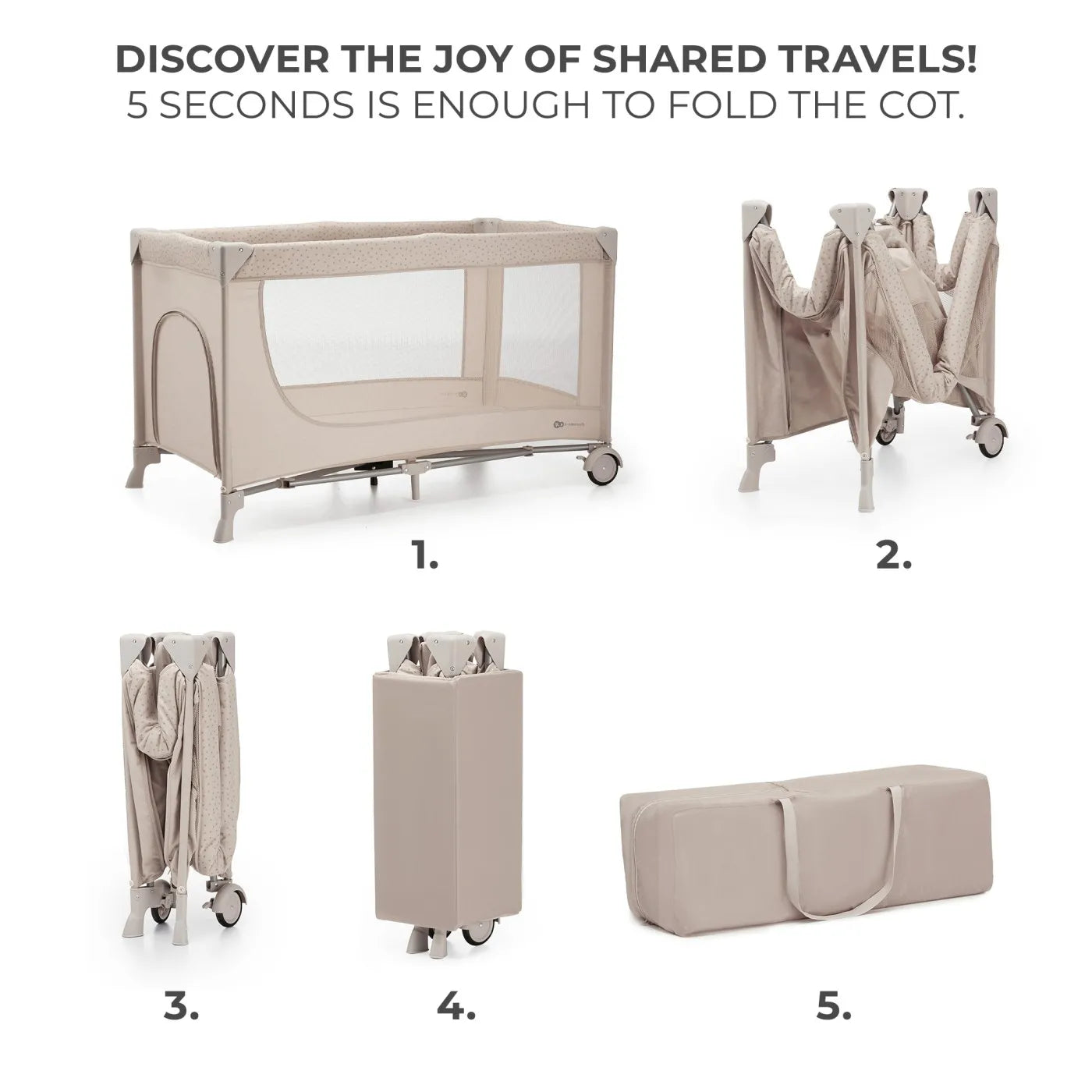 PATUT TRAVEL KINDERKRAFT JOY2, FARA ACCESORII, BEIGE, KINDERKRAFT