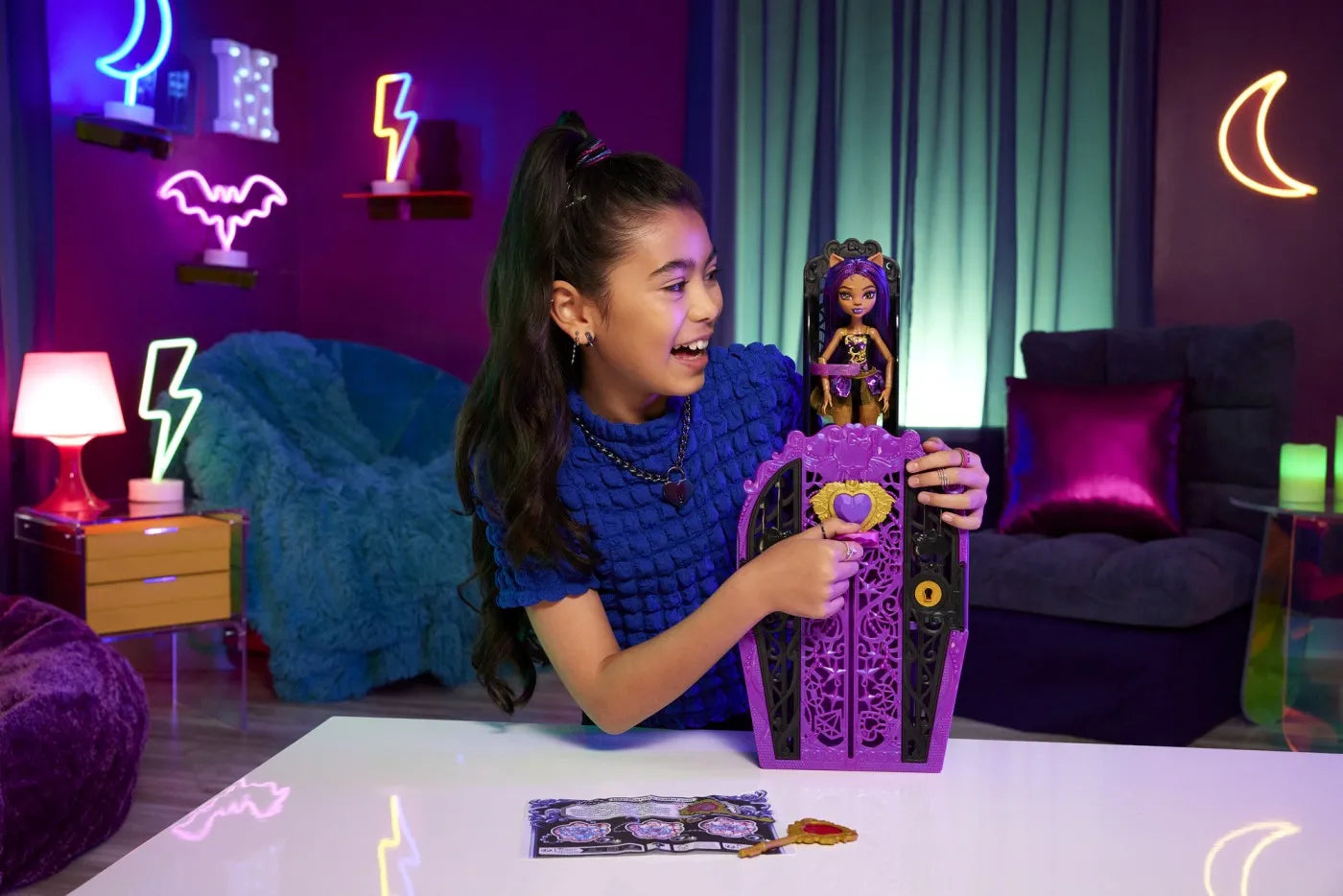 MONSTER HIGH SKULLTIMATE SECRETS PAPUSA CLAWDEEN WOLF, MONSTER HIGH
