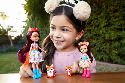 ENCHANTIMALS SET PAPUSI SURORI SI ANIMALUTELE LOR  FELICITY FOX SI FLICK SI FEANA FOX SI MIXTE, ENCHANTIMALS - SET