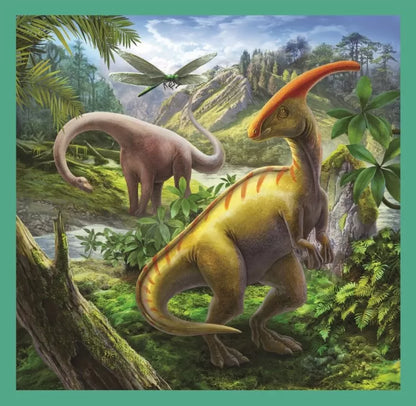 PUZZLE TREFL 3IN1 LUMEA EXTRAORDINARA A DINOZAURILOR, TREFL 3IN1