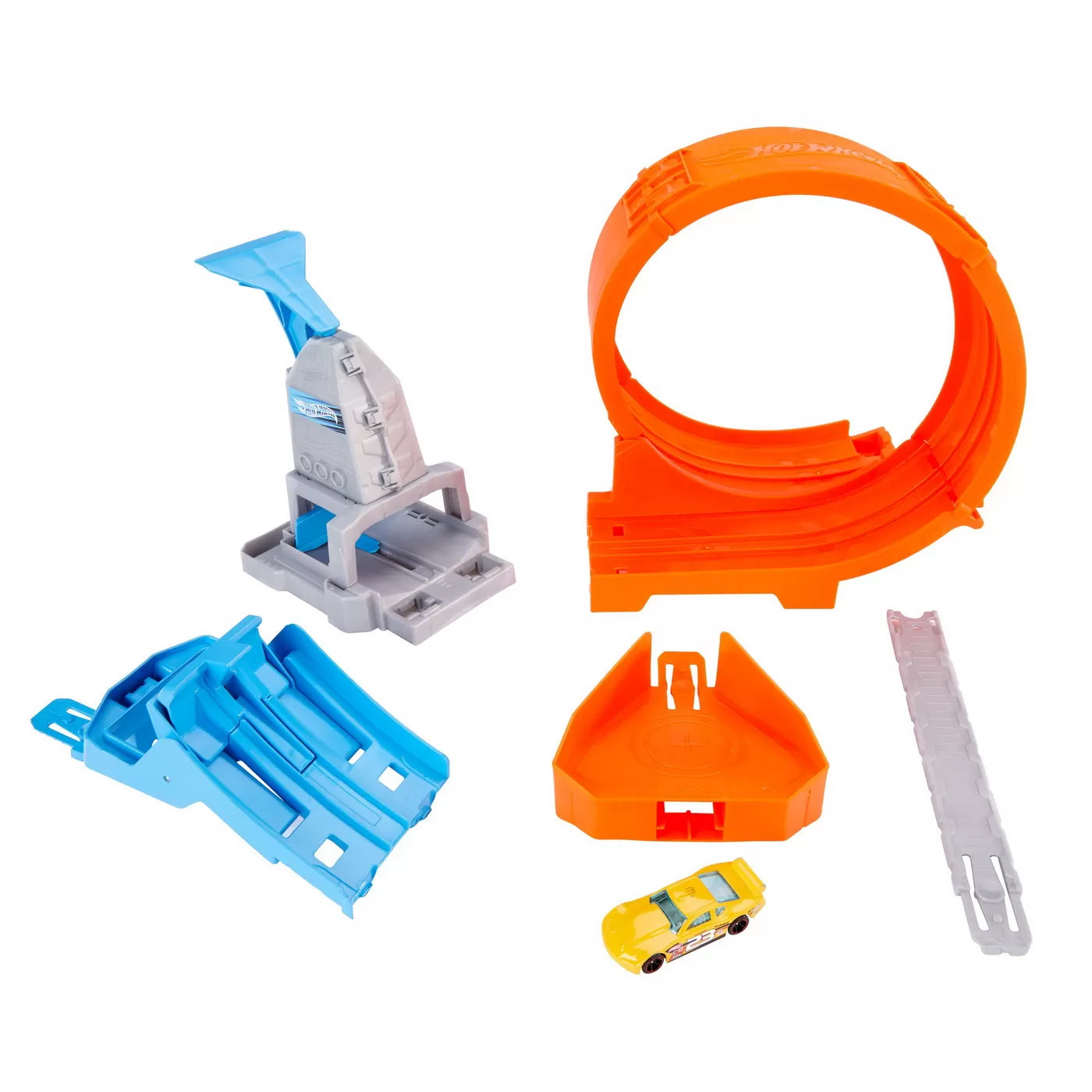 HOT WHEELS CIRCUIT RAPID CU LANSATOR PENTRU CASCADORII SI MASINUTA EXCLUSIVA, HOT WHEELS - ACTION