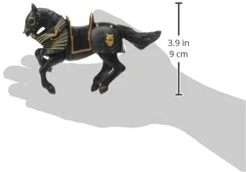 PAPO FIGURINA CAL NEGRU IN ARMURA, PERSONAJE MEDIEVALE FANTASTICE