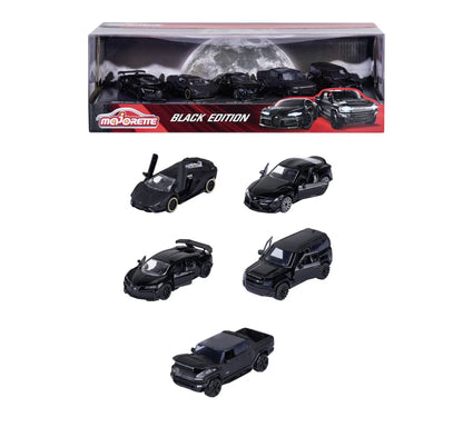 MAJORETTE SET 5 MASINUTE BLACK EDITION 2.0 GIFTPACK, MAJORETTE