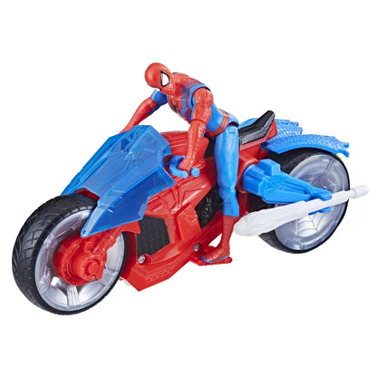 SPIDERMAN SET FIGURINA SI VEHICUL WEB BLAST CYCLE, SPIDER-MAN