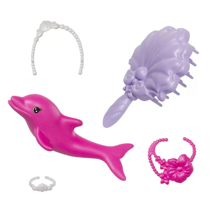BARBIE COLOR CHANGE PAPUSA SIRENA CU PAR ROZ, BARBIE - DREAMTOPIA