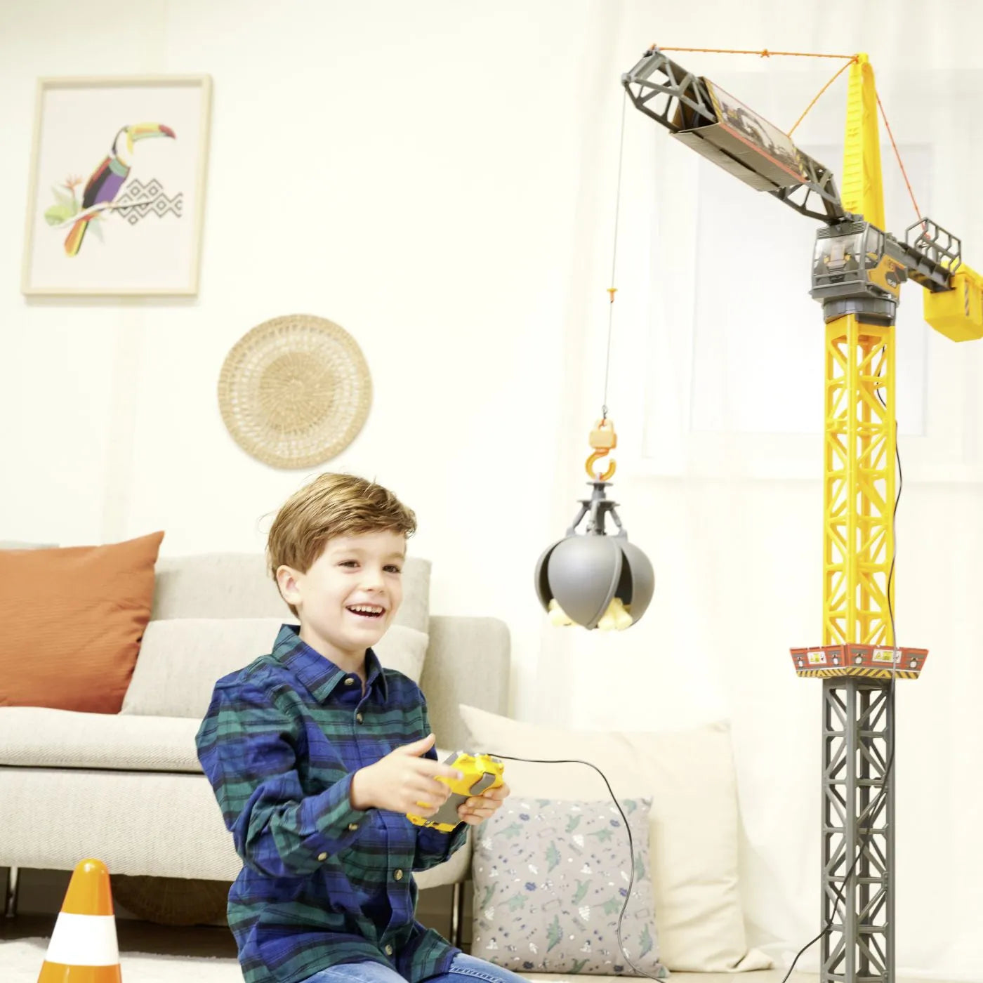 DICKIE MACARA MIGHTY CRANE 110CM ROTATIE 360 CU TELECOMANDA, DICKIE