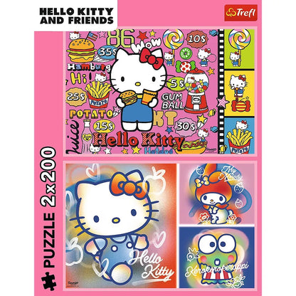 PUZZLE TREFL 2X200 HELLO KITTY SI PRIETENII, TREFL 2X200