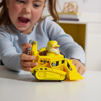 PATRULA CATELUSILOR SET VEHICUL DE BAZA BULDOZER SI FIGURINA RUBBLE, PATRULA CATELUSILOR