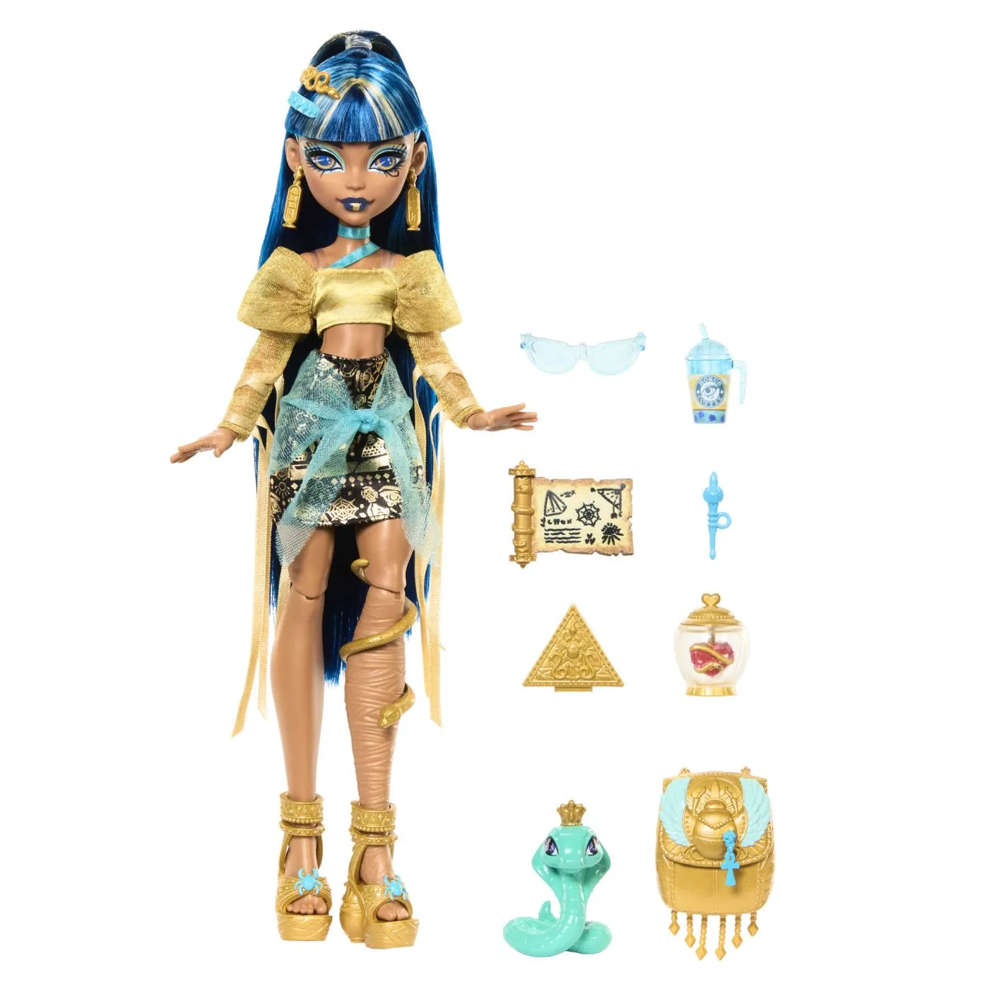 MONSTER HIGH PAPUSA CLEO DENILE SI COBRA HISSETTE, MONSTER HIGH