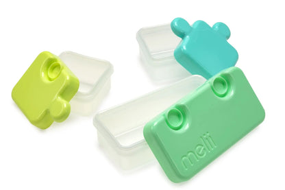 RECIPIENT HRANA BEBE MODEL PUZZLE, MELII, ALBASTRU&VERDE, MELII