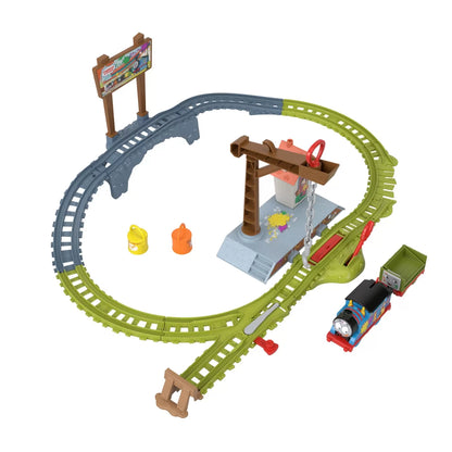 THOMAS SET DE JOACA CU LOCOMOTIVA MOTORIZATA THOMAS LIVREAZA VOPSEAUA, THOMAS - THOMAS