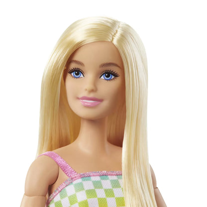 BARBIE PAPUSA BARBIE BLONDA IN SCAUN CU ROTILE, BARBIE - FASHIONISTAS