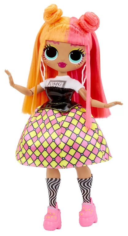 L.O.L. SURPRISE! OMG NEONLICIOUS PAPUSA FASHIONISTA CU ACCESORII, LOL SURPRISE