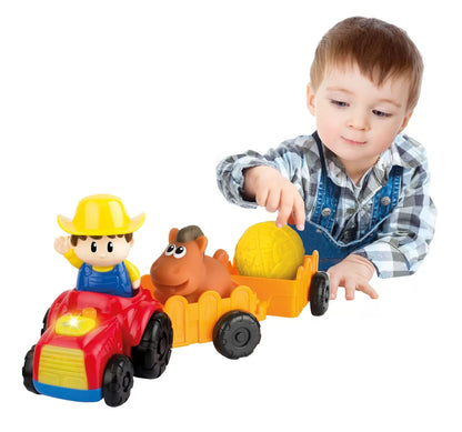 WINFUN TRACTORAS CU REMORCA SI FIGURINA FERMIER, WINFUN