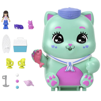 POLLY POCKET SET GENTUTA ANIMALUT PISICUTA MARINAR CU ACCESORII, POLLY POCKET