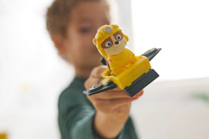 PATRULA CATELUSILOR ACTION PUPS SET VEHICUL DE SALVARE HOVERBOARD SI FIGURINA RUBBLE 5 CM, PATRULA CATELUSILOR