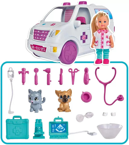 PAPUSA EVI VETERINAR CU RULOTA ACCESORIZATA, STEFFI LOVE