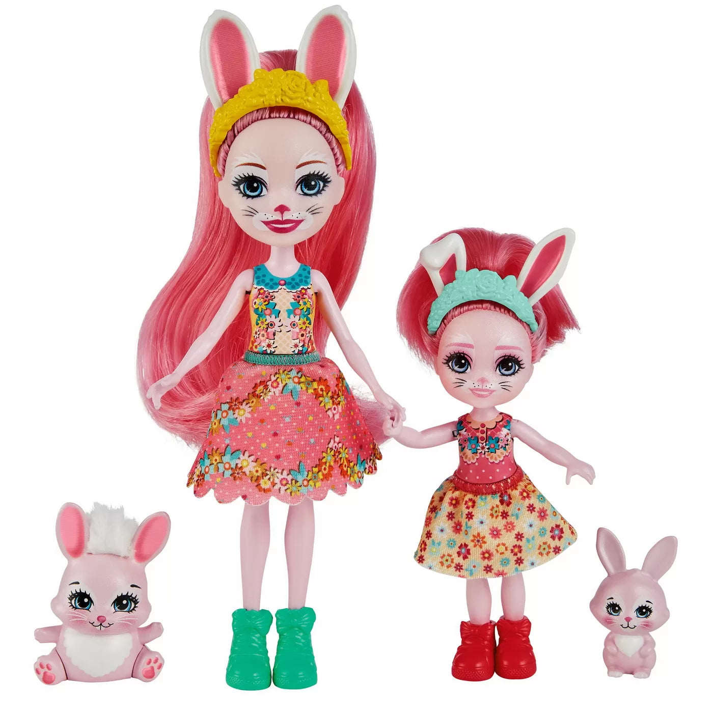 ENCHANTIMALS SET PAPUSI SURORI SI ANIMALUTELE LOR  BREE BUNNY SI TWIST SI BEDELIA BUNNY SI TAPPY, ENCHANTIMALS - SET