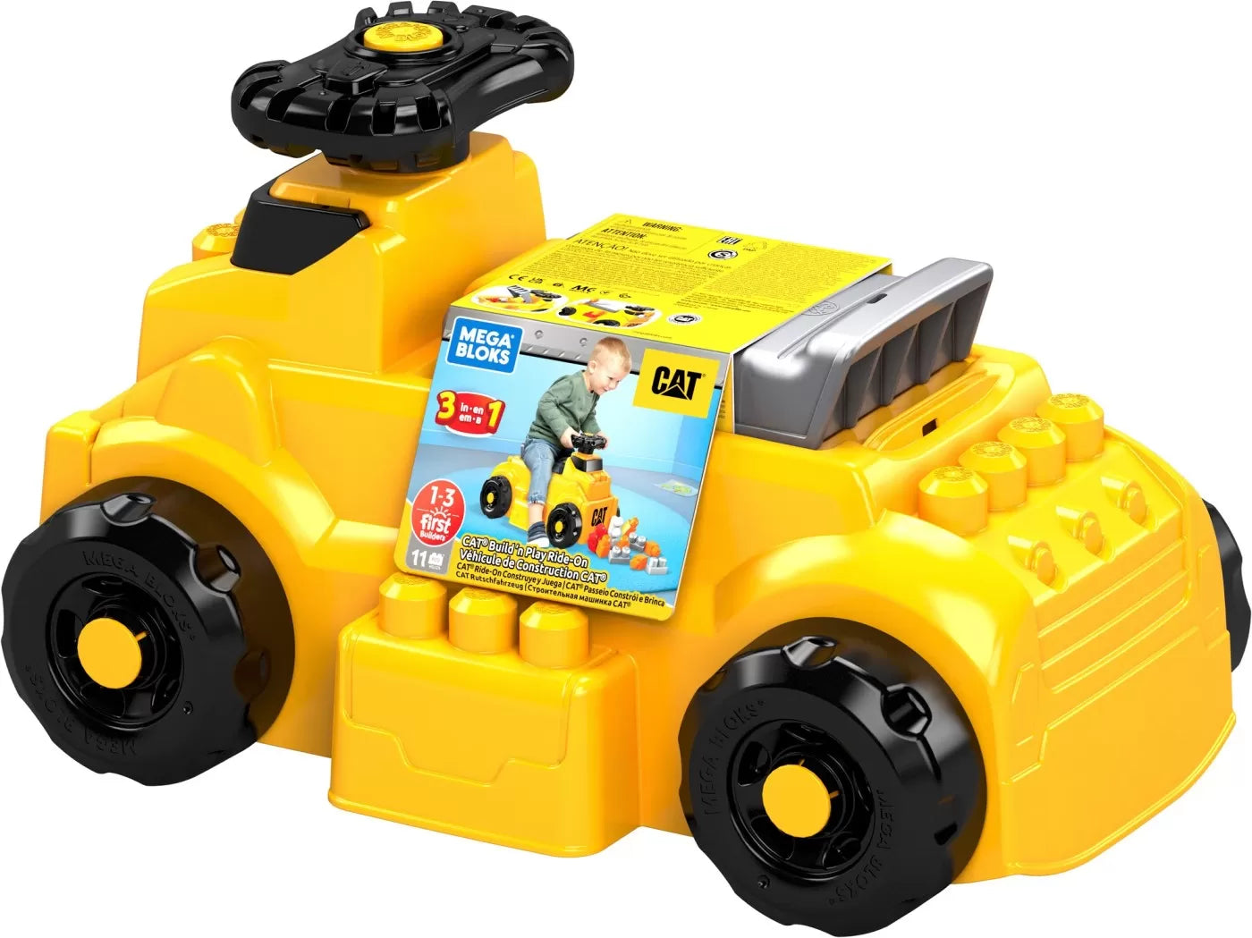 MEGA BLOKS VEHICUL DE CONSTRUIT CAT 10 PIESE , MEGA BLOKS