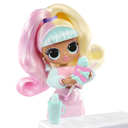 L.O.L. SURPRISE! OMG SWEET NAILS CANDYLICIOUS SPRINKLES SHOP SET PAPUSA CU ACCESORII, LOL SURPRISE