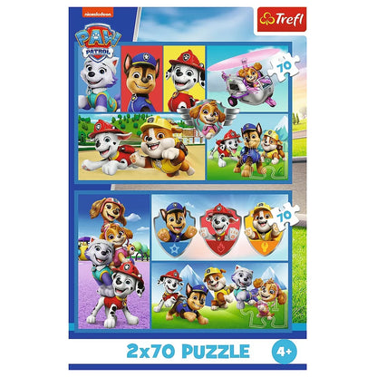 PUZZLE TREFL 2X70 PATRULA CATELUSILOR ECHIPA CATELUSILOR, TREFL 2X70
